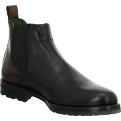 Chelsea Boots Leder-/Textilkombination Uni Chelsea Boots - Schwarz -Chelsea Boots 16470531 04
