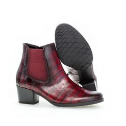 Gabor Comfort Chelsea Boots Leder Reptiloptik Rot Chelsea Boots - Rot -Chelsea Boots 16532389 05