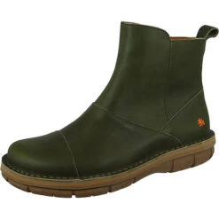 *art Damen Elegante Stiefelette Misano Chelsea 1730 Grün Kaki Leder Ankle Boots - Grün -Chelsea Boots 22162502 02