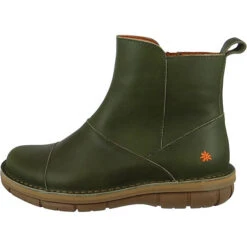 *art Damen Elegante Stiefelette Misano Chelsea 1730 Grün Kaki Leder Ankle Boots - Grün -Chelsea Boots 22162502 03