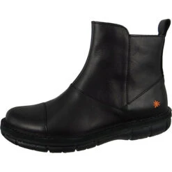 Chelsea Boots 37 *art Damen Elegante Stiefelette Antibes Chelsea 1428 Schwarz Black Leder Ankle Boots - Schwarz