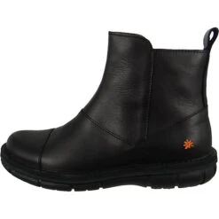 *art Damen Elegante Stiefelette Antibes Chelsea 1428 Schwarz Black Leder Ankle Boots - Schwarz -Chelsea Boots 22175245 03