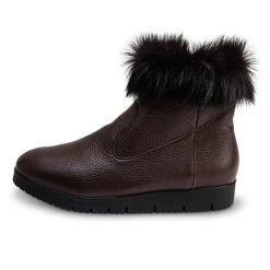 Leder Stiefel Damen Bequem Mit Lammfell Kragen - Slip On Schuhe Damen Leder - Leder Stiefeletten Damen - Chelsea Boots Damen Leder Stiefeletten Damen Leder -Chelsea Boots 22750896 02