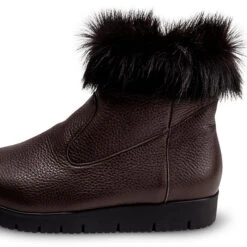 Leder Stiefel Damen Bequem Mit Lammfell Kragen - Slip On Schuhe Damen Leder - Leder Stiefeletten Damen - Chelsea Boots Damen Leder Stiefeletten Damen Leder -Chelsea Boots 22750896 04