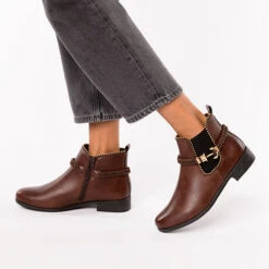 Fashion Chelsea Mit Maritimer Kette Chelsea Boots - Dunkelbraun -Chelsea Boots 23582876 02