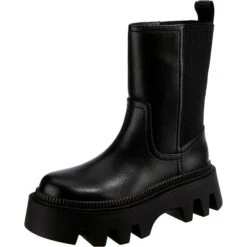 Buffalo Flora Chelsea Hi Chelsea Boots - Schwarz