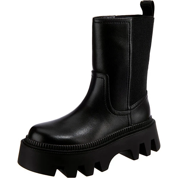 Buffalo Flora Chelsea Hi Chelsea Boots - Schwarz 3 Buffalo Flora Chelsea Hi Chelsea Boots - Schwarz