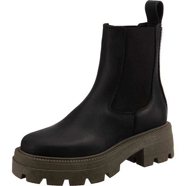 Buffalo Square Chelsea Mid Chelsea Boots - Schwarz-kombi 3 Buffalo Square Chelsea Mid Chelsea Boots - Schwarz-kombi