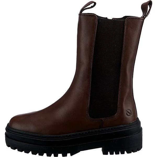 Fashion Leder High Boots Chelsea Boots - Braun 5 Fashion Leder High Boots Chelsea Boots - Braun – Bild 3