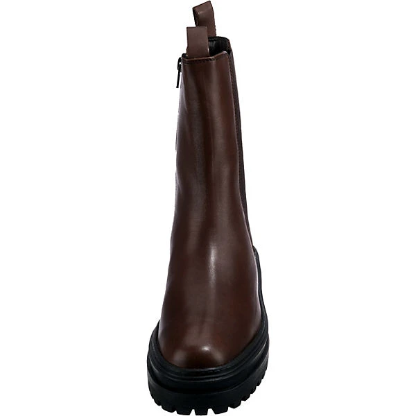 Fashion Leder High Boots Chelsea Boots - Braun 6 Fashion Leder High Boots Chelsea Boots - Braun – Bild 4