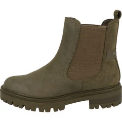 Tamaris Damen Schuhe Modische Chelsea Boots Stiefel 1-25418-29 722 Olive Klassische Stiefel - Olive