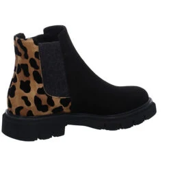 Chelsea Boots Leder-/Textilkombination Uni Chelsea Boots - Schwarz -Chelsea Boots 27136485 05