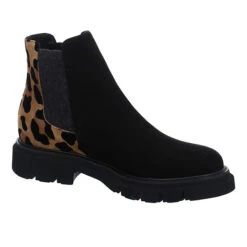 Chelsea Boots Leder-/Textilkombination Uni Chelsea Boots - Schwarz -Chelsea Boots 27136485 06