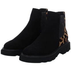 Chelsea Boots Leder-/Textilkombination Uni Chelsea Boots - Schwarz -Chelsea Boots 27136485 10