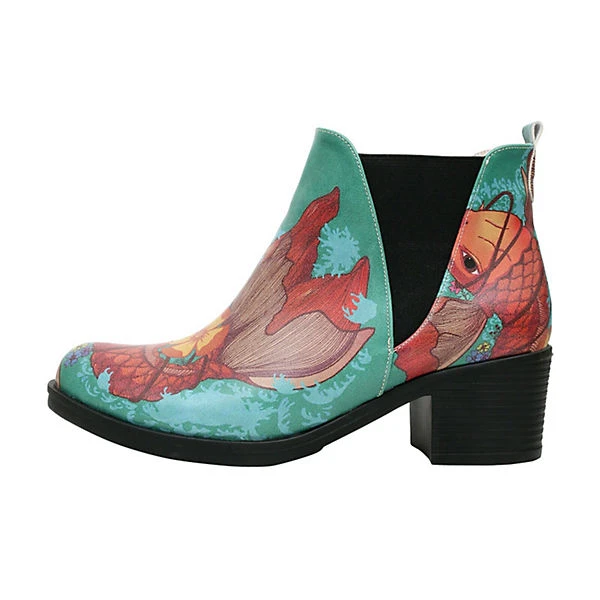 DOGO Eve Boots Waves Of Koi Chelsea Boots - Grün 3 DOGO Eve Boots Waves Of Koi Chelsea Boots - Grün