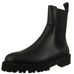 Chelsea Boots 45 *art Damen Elegante Stiefelette Graz Chelsea 1681 Schwarz Black Leder Ankle Boots - Schwarz