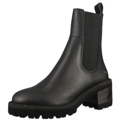 Chelsea Boots 43 *art Damen Elegante Stiefelette Brugge Chelsea 1701 Schwarz Black Leder Ankle Boots - Schwarz