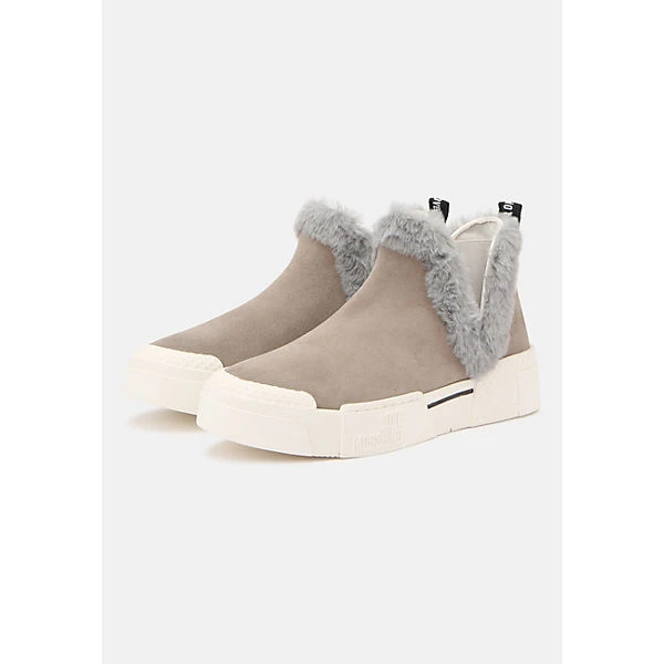LOVE MOSCHINO Chelsea Boot Boots Mit Fake Fur Chelsea Boots - Grau 5 LOVE MOSCHINO Chelsea Boot Boots Mit Fake Fur Chelsea Boots - Grau – Bild 3